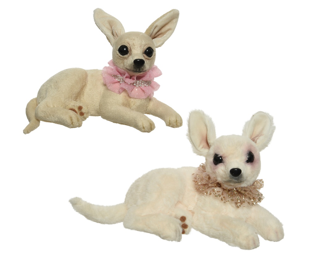 PERRO CHIHUAHUA TELA 25X17CM - 2 MODELOS - PRECIO UNIDAD