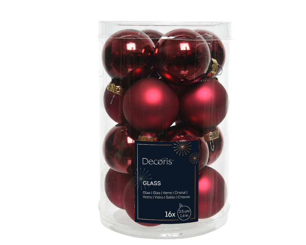 BAUBLES GLASS DIA3.50CM