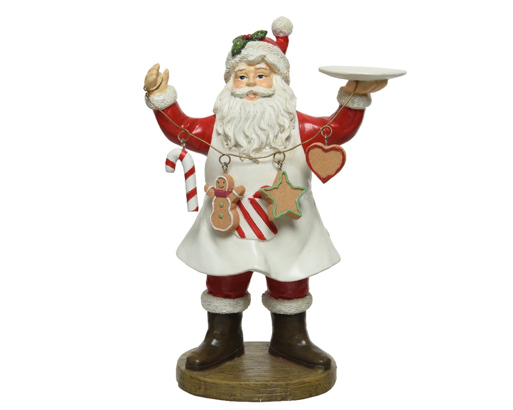 *** PERE NOEL - CUISINIER EN POLYRESINE 520507