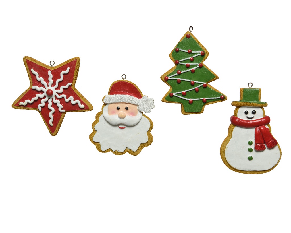 GALLETAS NAVIDEÑAS COLGAR - 8,5CM - 4 DISEÑOS - PRECIO UNIDAD