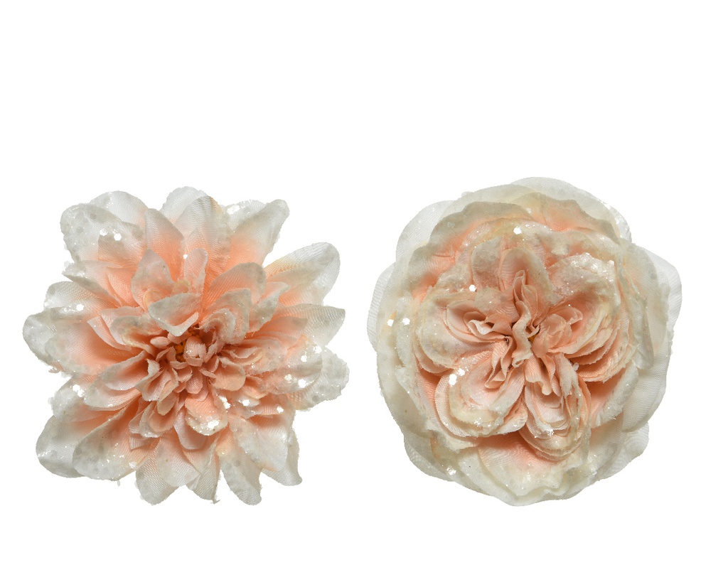 *** FLEURS EN TISSU- ROSE/DAHLIA 629245