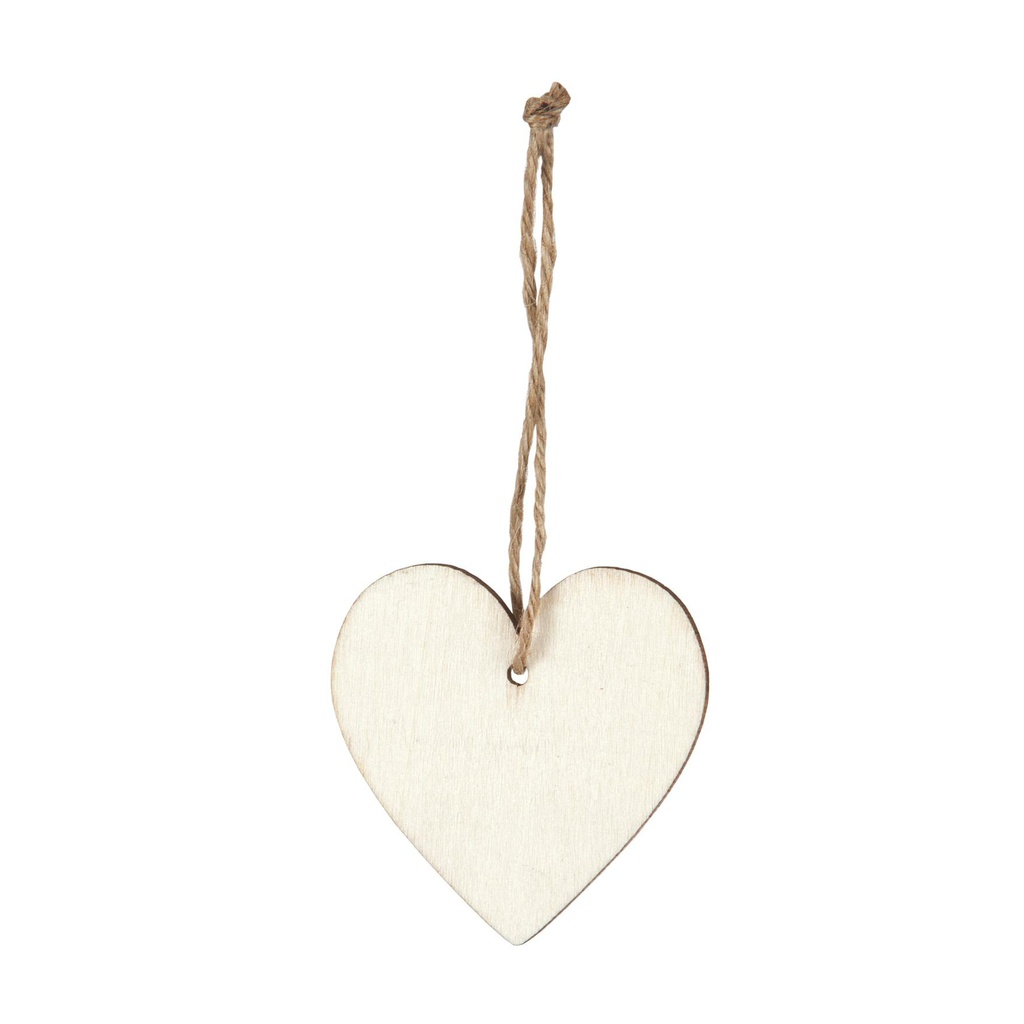 ***WOOD HEARTS (6 PCS) CM10 NATURAL