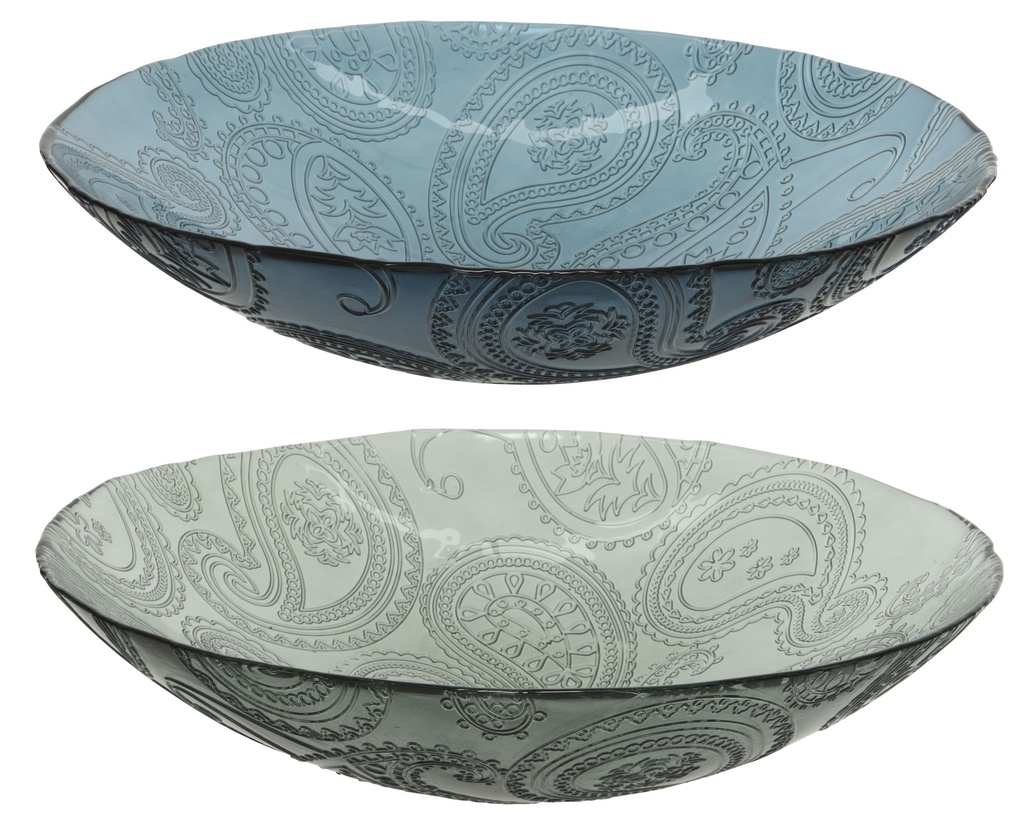 ***BOWL RECYCLED GLASS dia40-H10cm