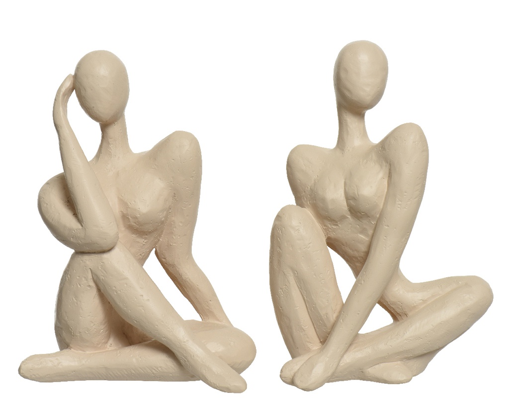 ESCULTURA MUJER - RESINA - L13-W10.50-H20CM - 2 SURTIDOS - PRECIO UNIDAD