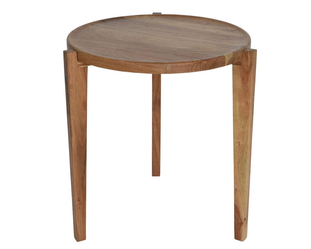 ***DECO TABLE ACACIAWOOD dia47.50-H50cm