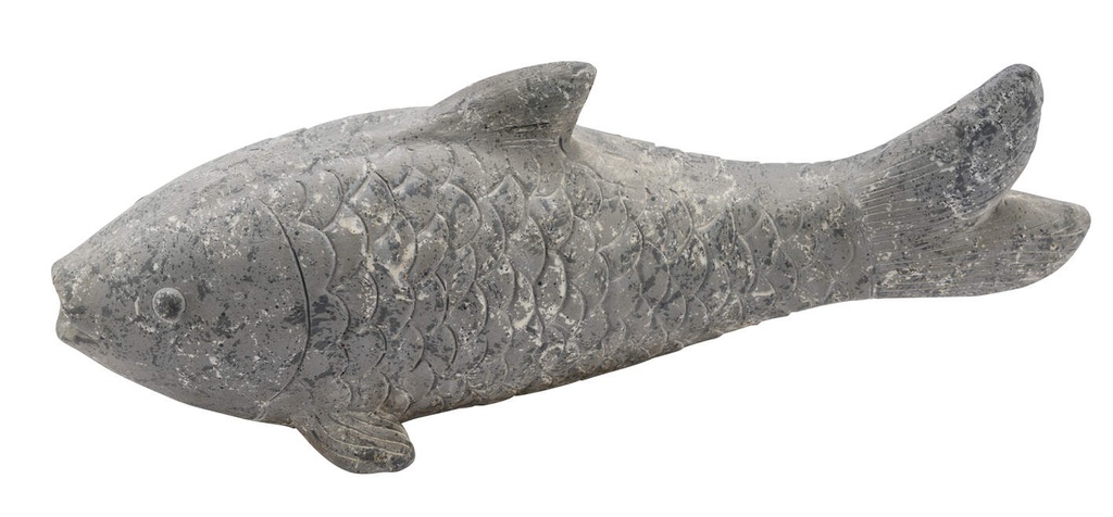 ***FISCH, MAGNESIA, GRAU 48X13X17CM