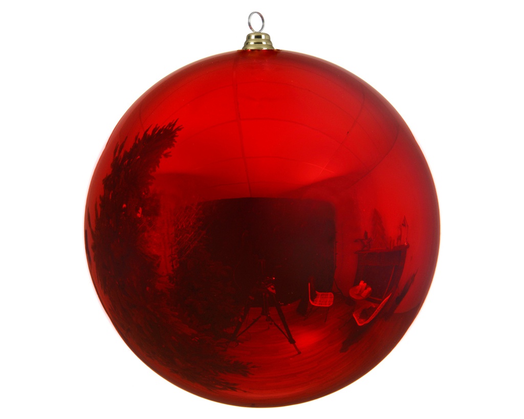 BOULE DE NOEL EN PLASTIQUE XXL - ROUGE - dia40.00cm