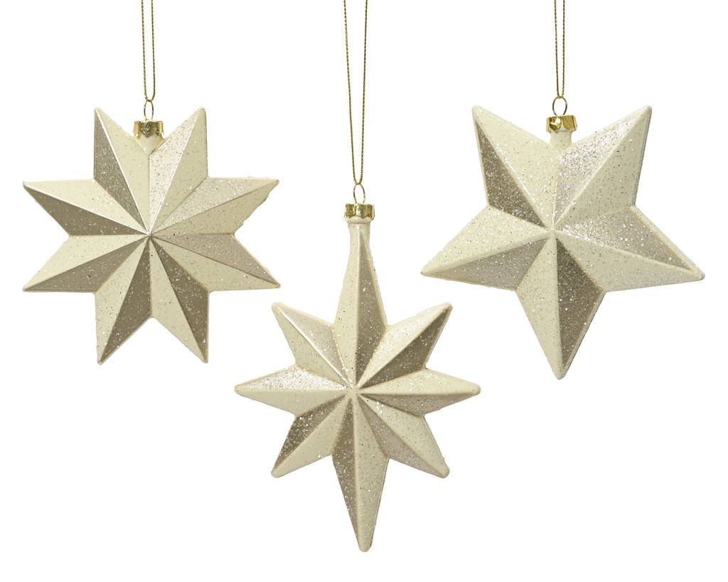 ***STAR PLASTIC W GLITTER GOLD L12.20-W3.90-H12.10cm