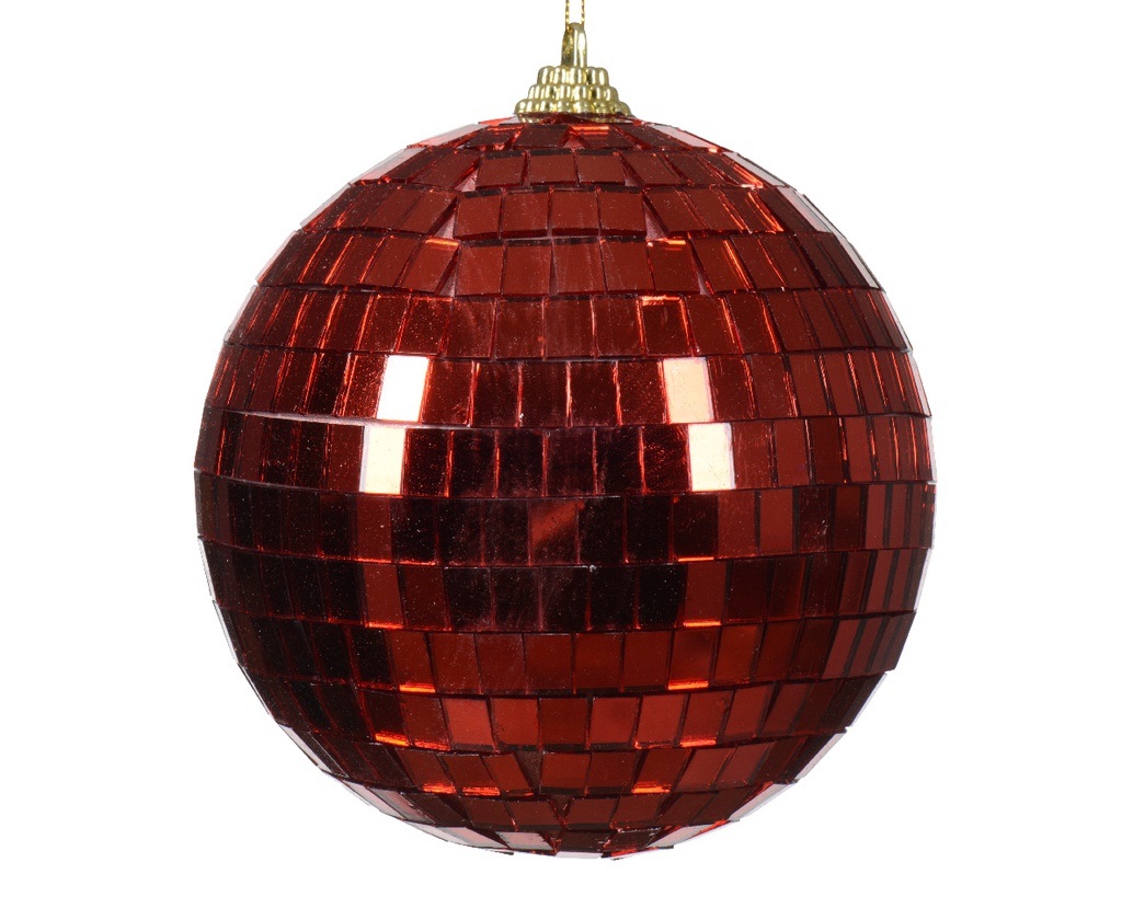 ***BAUBLES FOAM CHRISTMAS RED dia10.00-L10.00cm