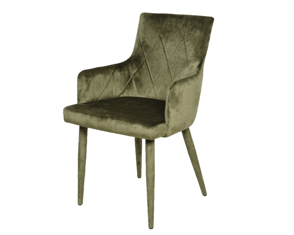 ***CHAIR VELVET GREEN L62.50-W55.00-H87.00cm