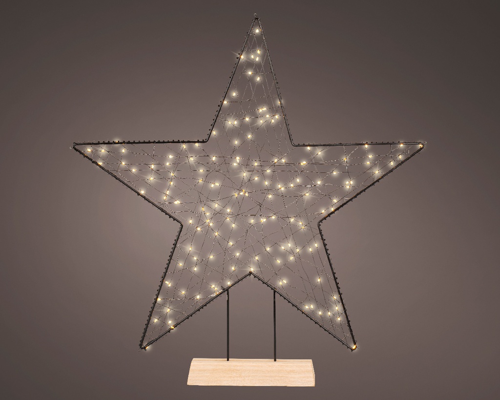 ESTRELLA MICRO LED EN PEANA INTERIOR BLACK/CLASSIC WARM L4.00-W58.00-H58.00cm-150L