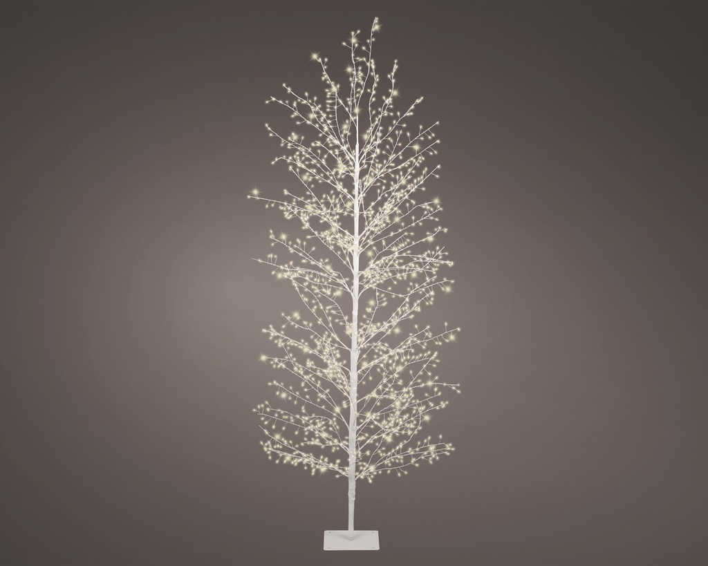 ARBRE DE NOËL BLANC POUR EXTERIEUR - MICROLED LUMIERE CHAUDE - dia40.00-H180.00cm-1755L