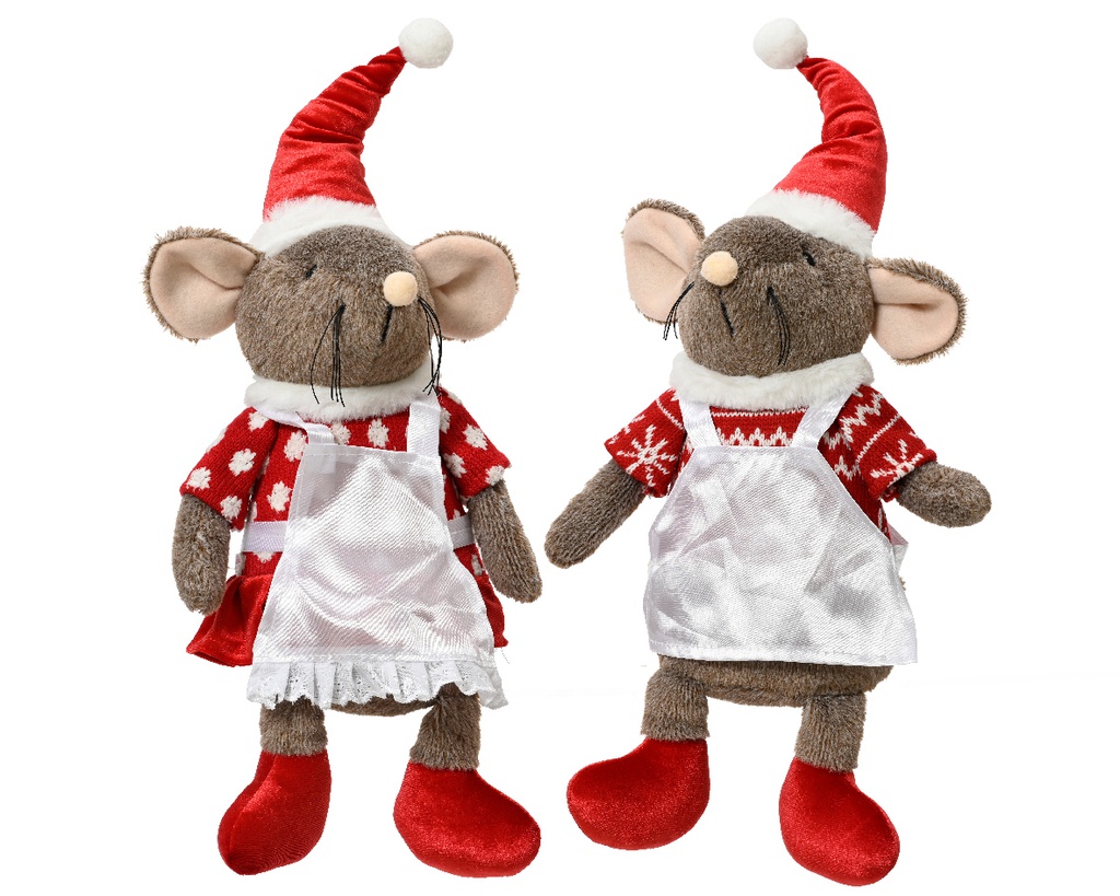 SOURIS DE NOËL - L16.00-W12.00-H45.00cm