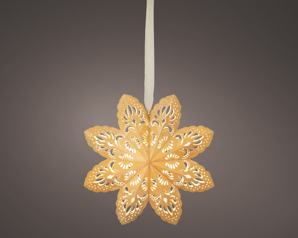 ***SNOWFLAKE INDOOR GOLD/WARM WHITE dia50.00-H50.00cm-1L