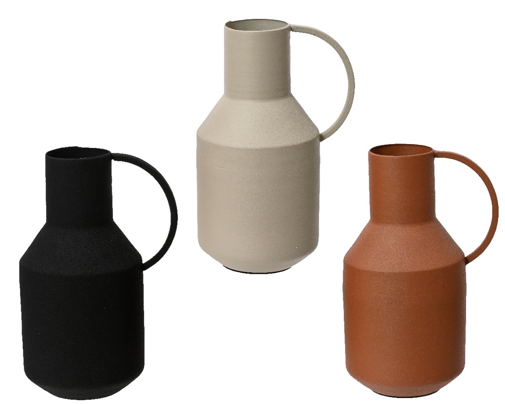 ***VASE IRON ASSORTED L13.00-W11.00-H22.00cm