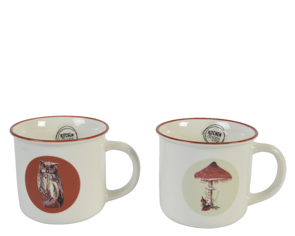 TAZA PORCELANA MOTIVO NAVIDEÑO - dia9.40-L9.40-W7.20-H8.70CM - 2 MOTIVOS - PRECIO UNIDAD