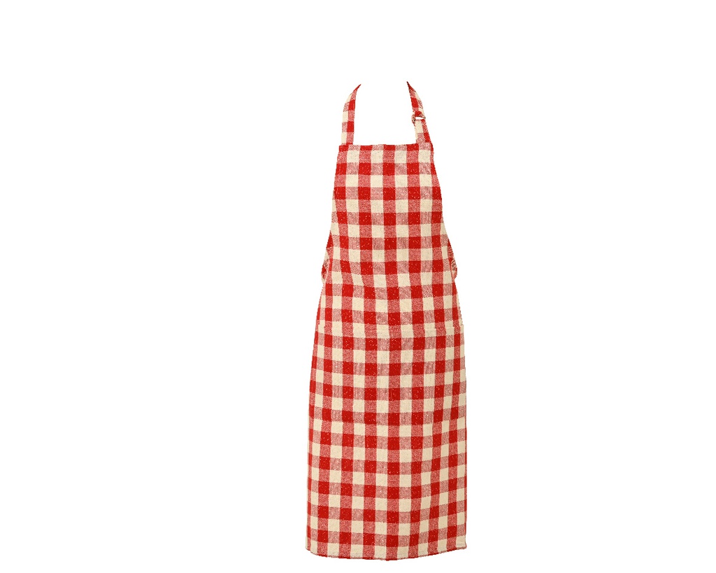 DELANTAL COCINA ROJO/CUADROS -  L0.10-W70.00-H90CM