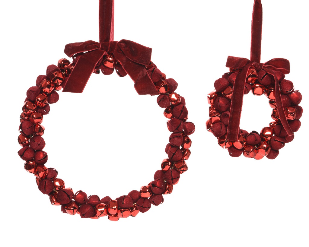 ***WREATH IRON RED dia29.00L29.00W29.00-H4.00cm  dia15.00L15.00W15.00-H4.00cm