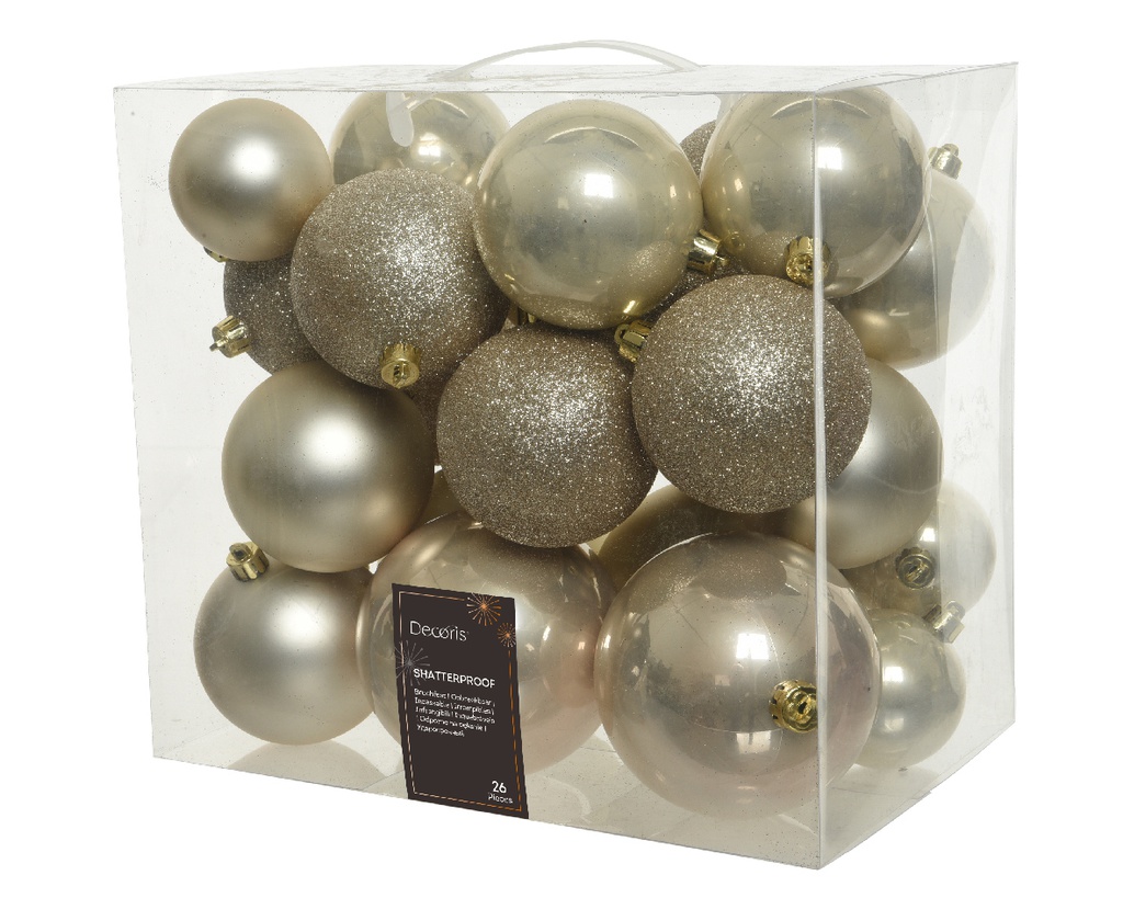 BOULES DE NOEL EN PLASTIQUE - PERLE - dia10.00cm