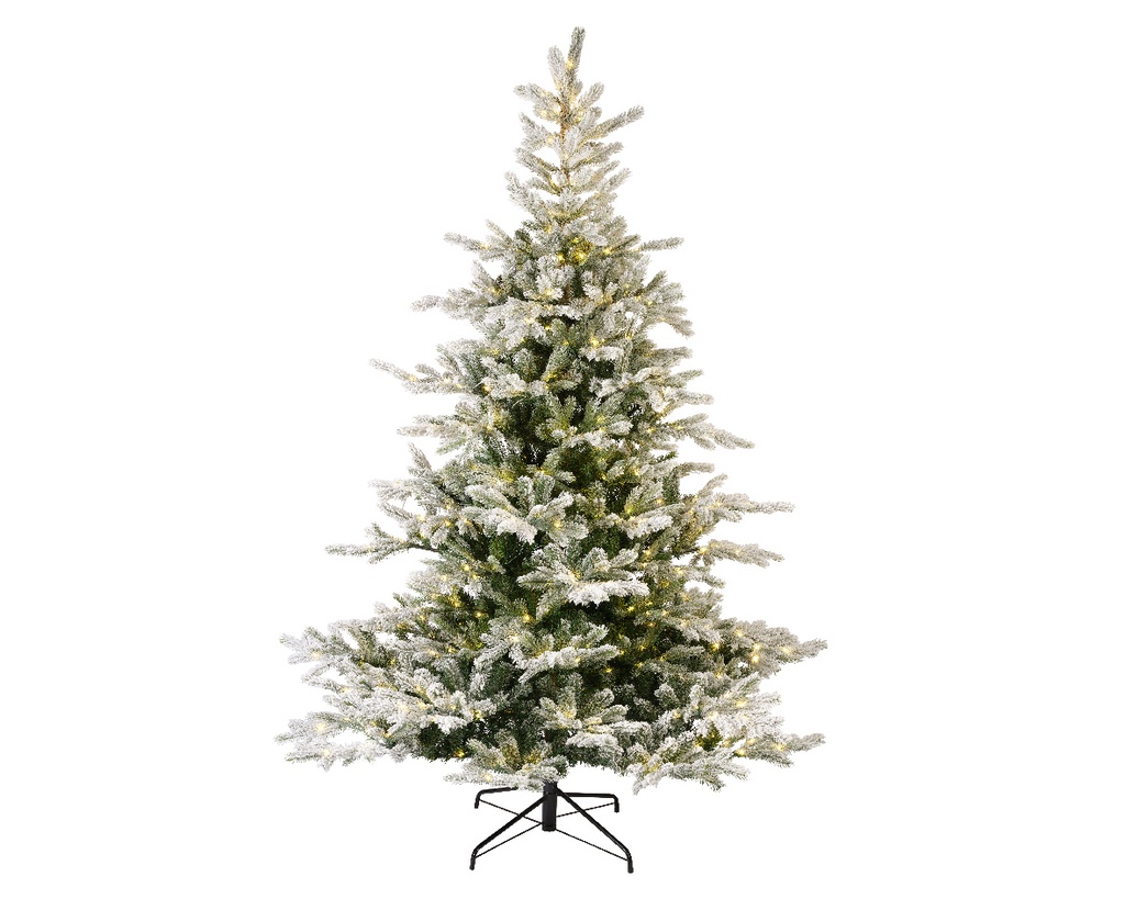 ABETO GRANDIS NEVADO CON LUZ VERDE/BLANCO/CALIDA dia132.00-H180.00cm-400L