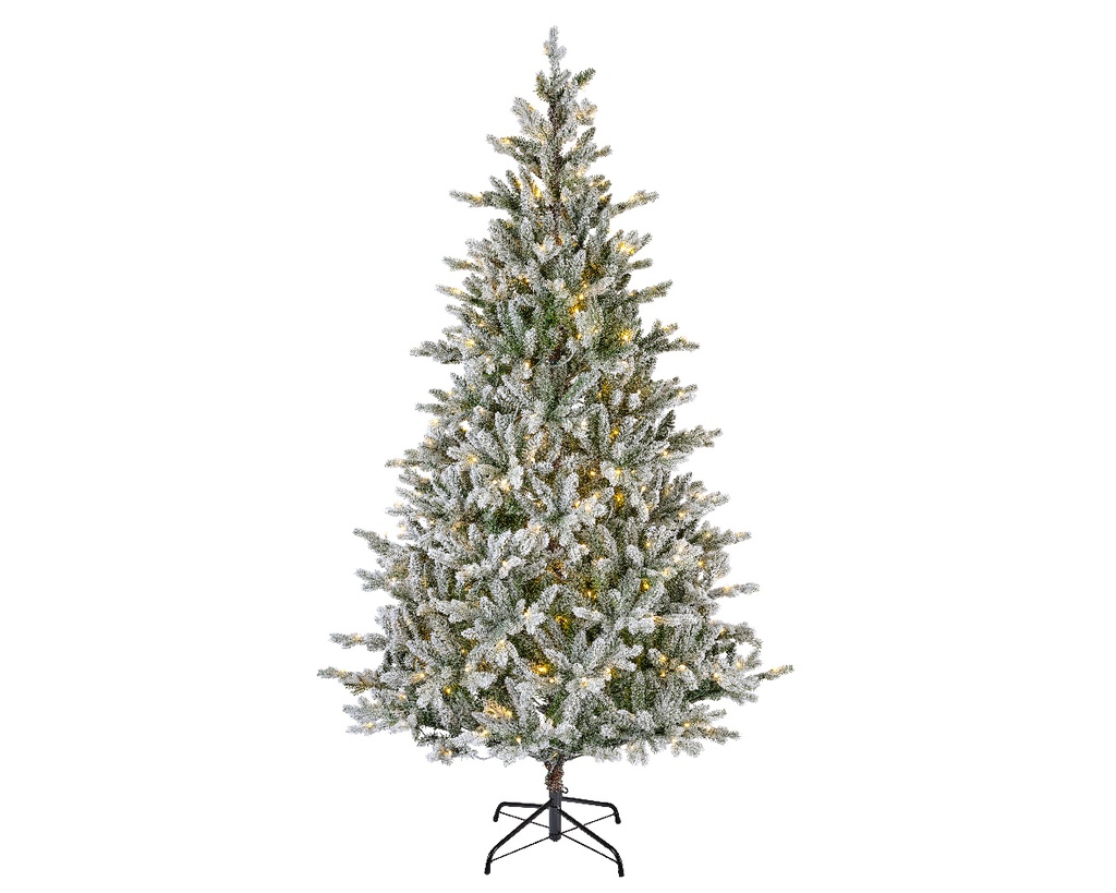 ARBRE ALLISON ENNEIGE AVEC LUMIERE CHAUDE - VERT/BLANC - QUALITE - dia127.00-H210.00cm-430L