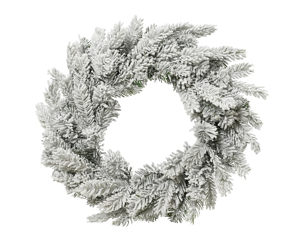 CORONA GRANDIS WREATH NEVADO VERDE/BLANCO dia50.00-H8.00cm