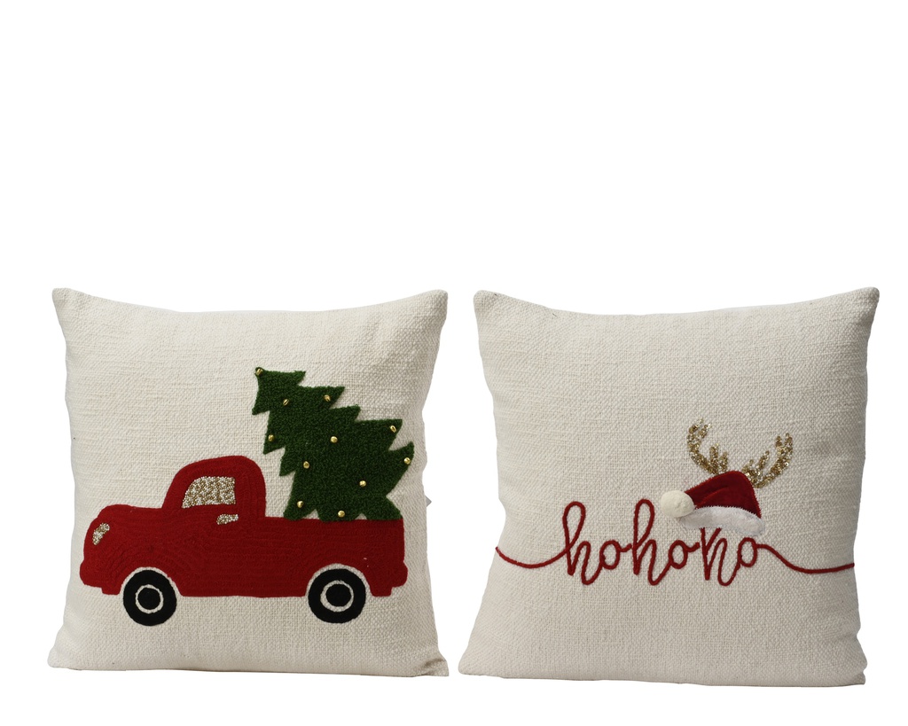 COUSSIN DE NOEL - 2 MOTIFS - PRIX A L'UNITE - L10.00-W45.00-H45.00cm