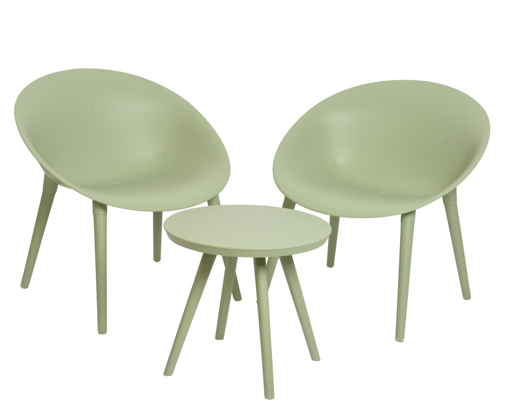 ***MARBELLA SET PP LIGHT GREEN L67.00-W74.50-H78.50cm