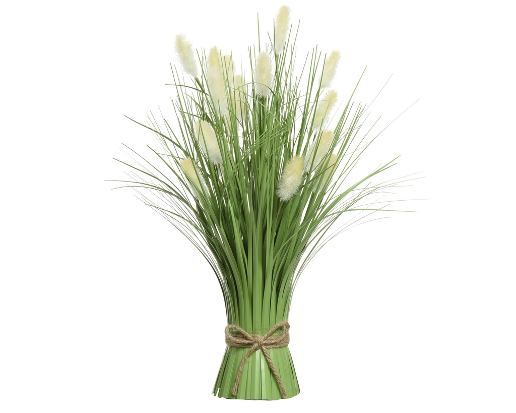 ***GRASS POLYESTER GREEN/WHITE L16.00-W16.00-H40.00cm