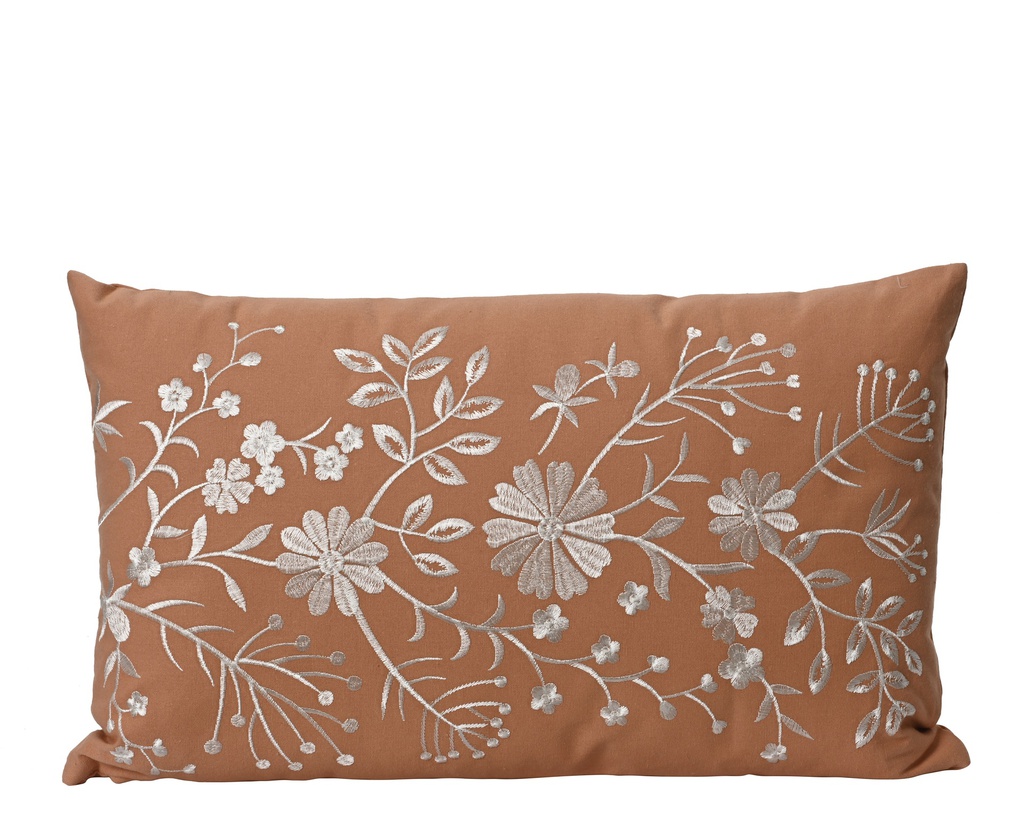 ***CUSHION EG COTTON CORAL L30.00-W50.00-H3.00cm