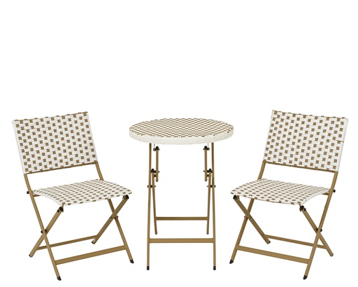 KIT D'EXTERIEUR &quot;BELLANO&quot; - 1 TABLE ET 2 CHAISES - L55.00-W41.00-H77.00cm