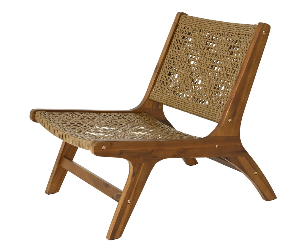 ***VERONA LOUNGE CHAIR WICKER NATURAL L81.00-W60.00-H72.00cm