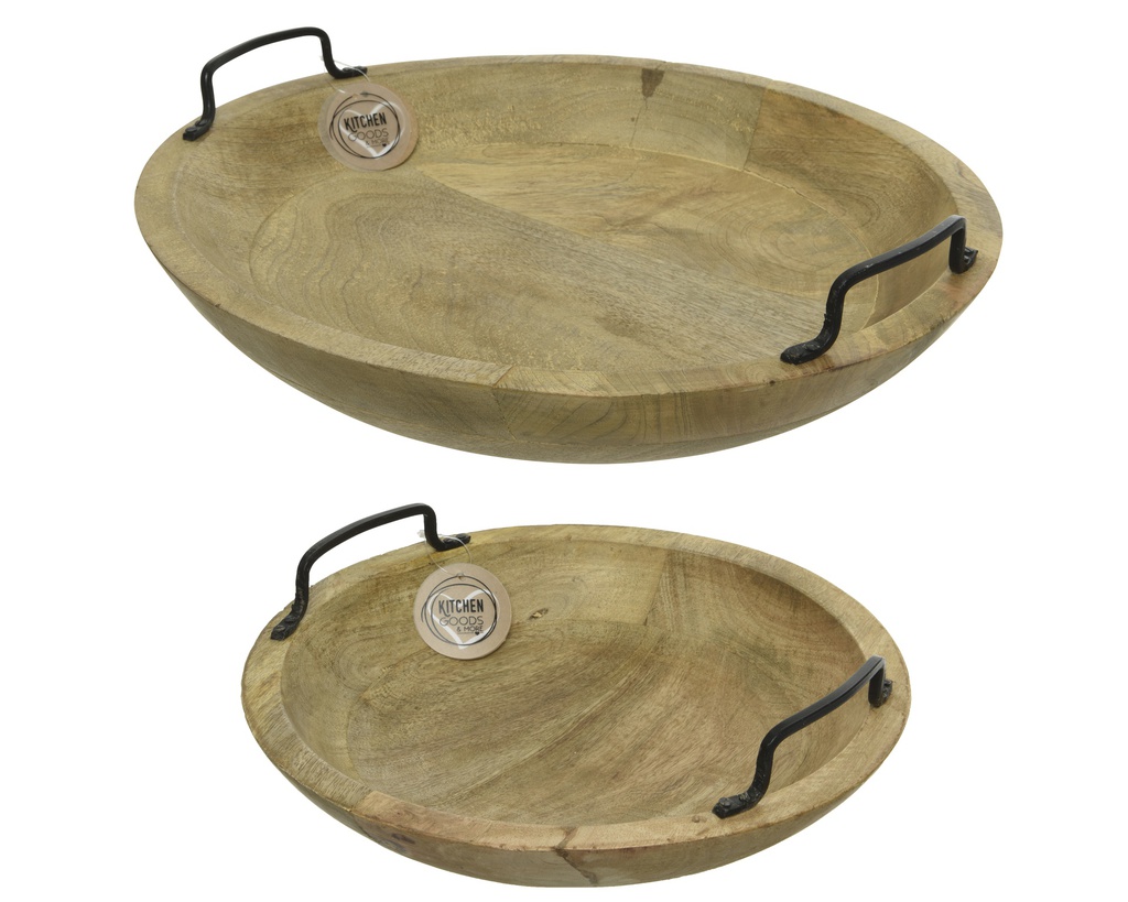 ***TRAY MANGOWOOD NATURAL dia39.00-H10.50cm