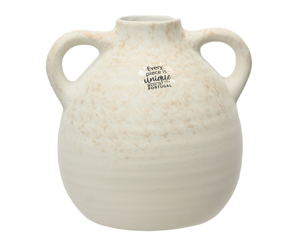 ***JUG EARTHENWARE WHITE/COLOUR(S) dia17.00-H17.00cm