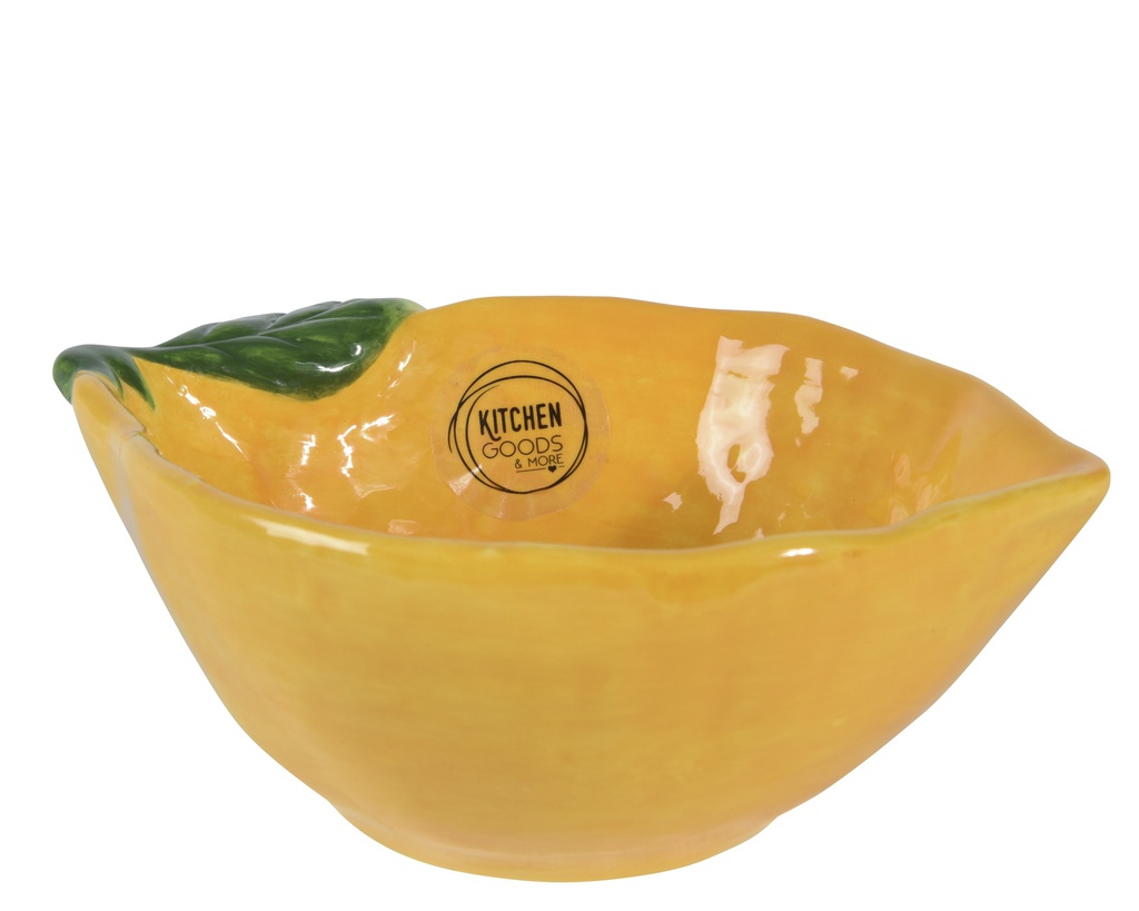 ***BOWL DOLOMITE YELLOW L16.00-W12.00-H6.00cm