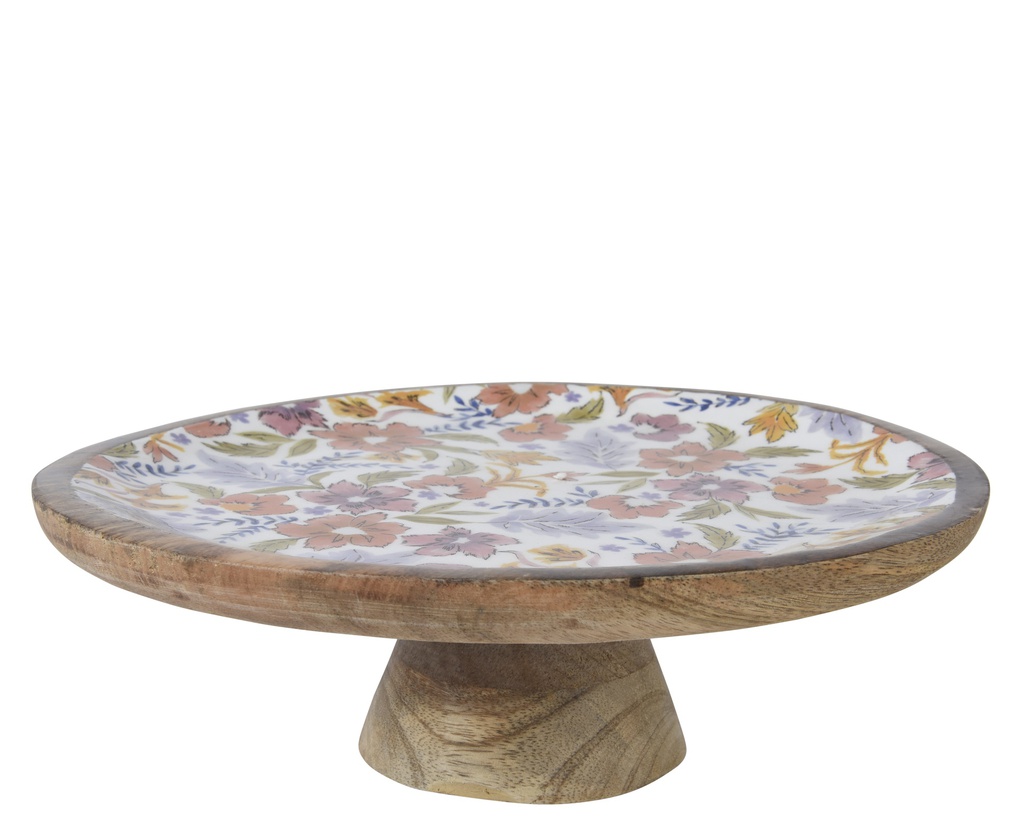 ***DECO PLATEAU MANGOWOOD MULTI dia28.00-H9.00cm