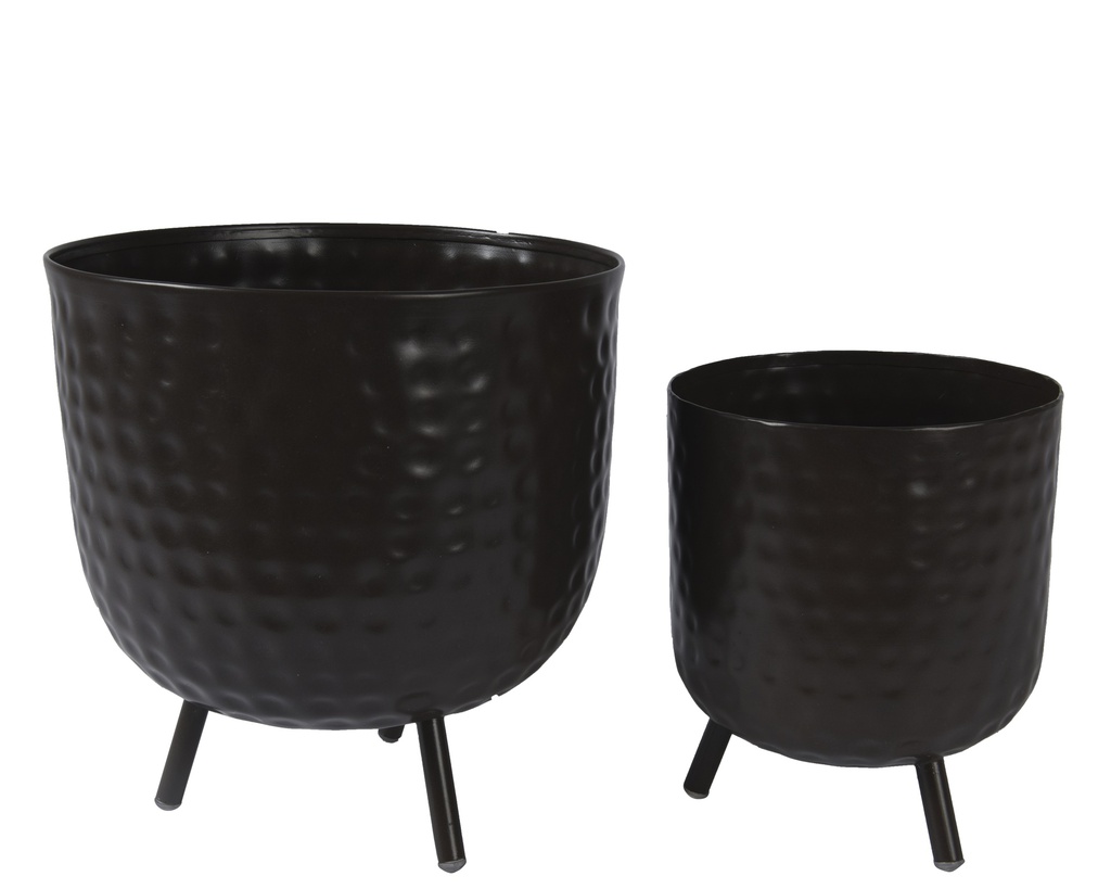 ***PLANTER IRON BLACK dia25.00-H27.00cm