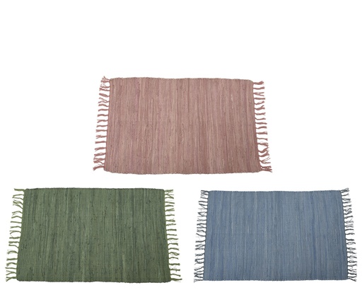 ***RUG COTTON ASSORTED L60.00-W90.00-H0.50cm