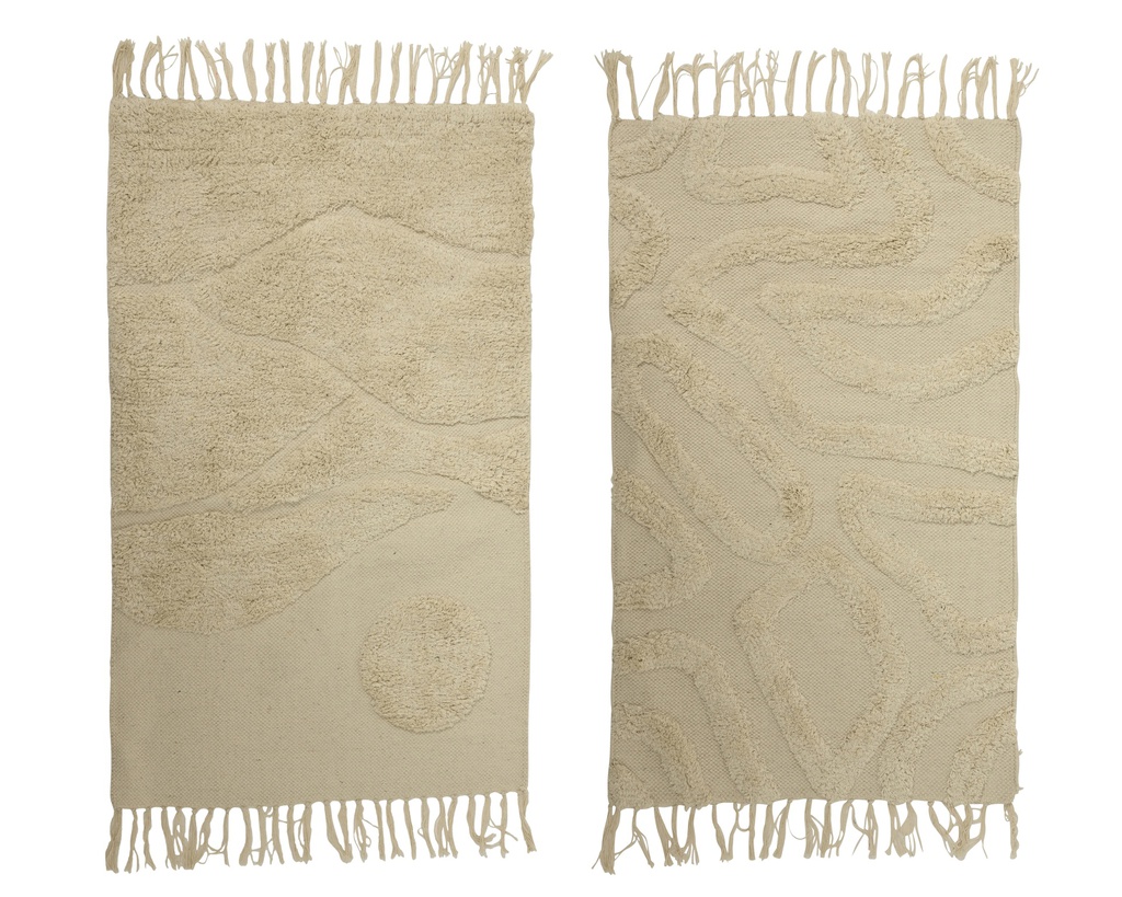 ***RUG COTTON CREAM L60.00-W90.00-H0.50cm