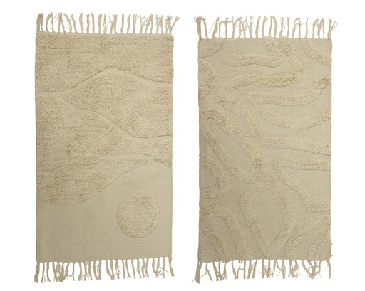 ***RUG COTTON CREAM L60.00-W90.00-H0.50cm