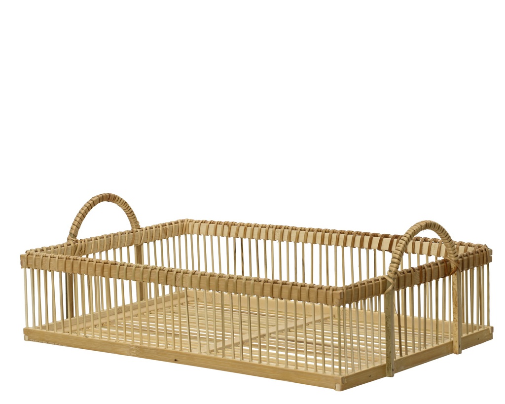 BANDEJA DE SERVIR BAMBOO NATURAL -L38.00-W24.00-H13.50cm