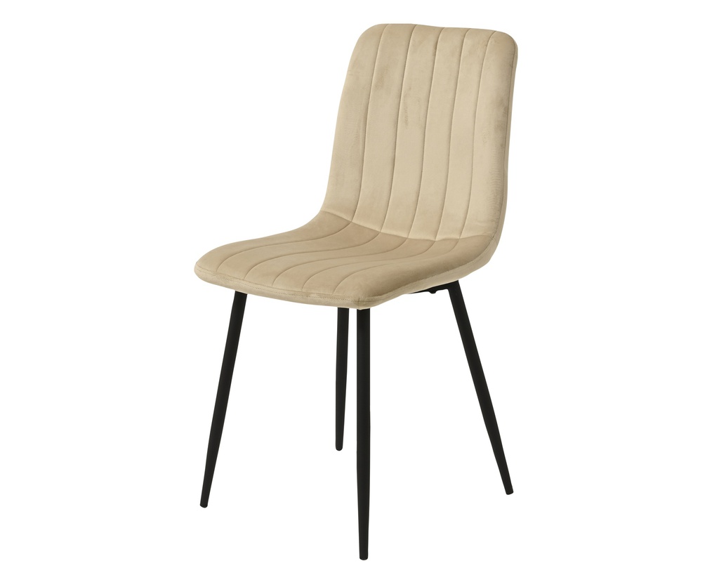 SILLA CREMA - PATA NEGRA META L53.50-W43.00-H90.00cm