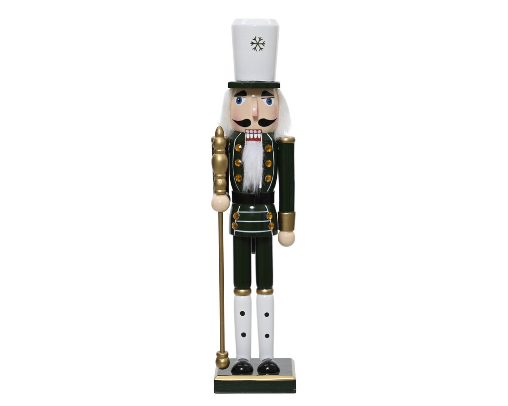 ***NUTCRACKER PINEWOOD GREEN/COLOUR(S) L12.50-W11.50-H76.00cm