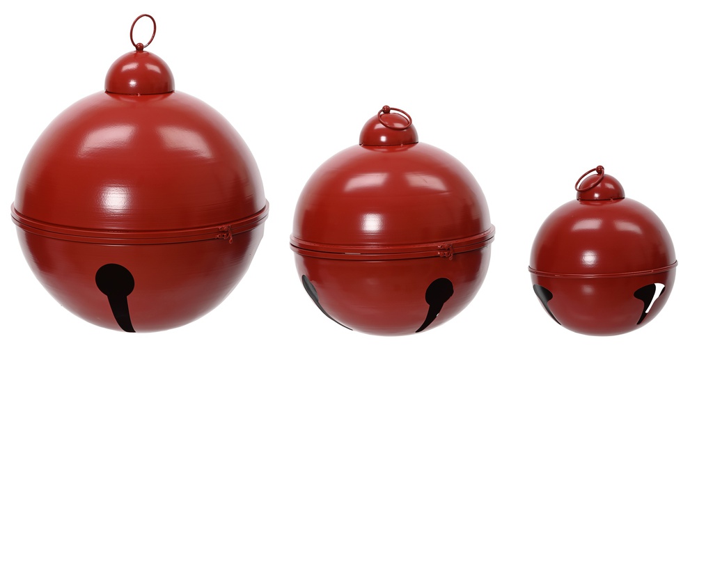 CASCABELES METAL ROJO - SET DE 3 - PRECIOSO - dia52.00-H57.50cm