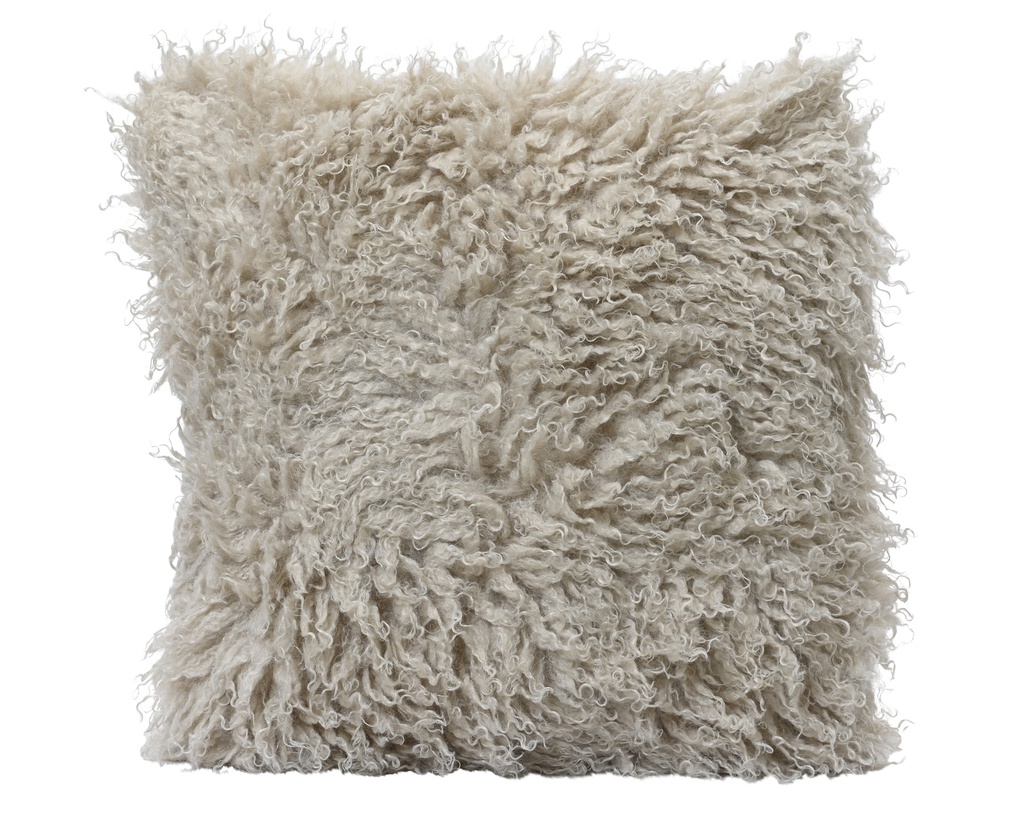 COUSSIN IMITATION CHEVEUX FRISES - MATERIAUX RECYCLES - L45.00-W45.00-H7.00cm