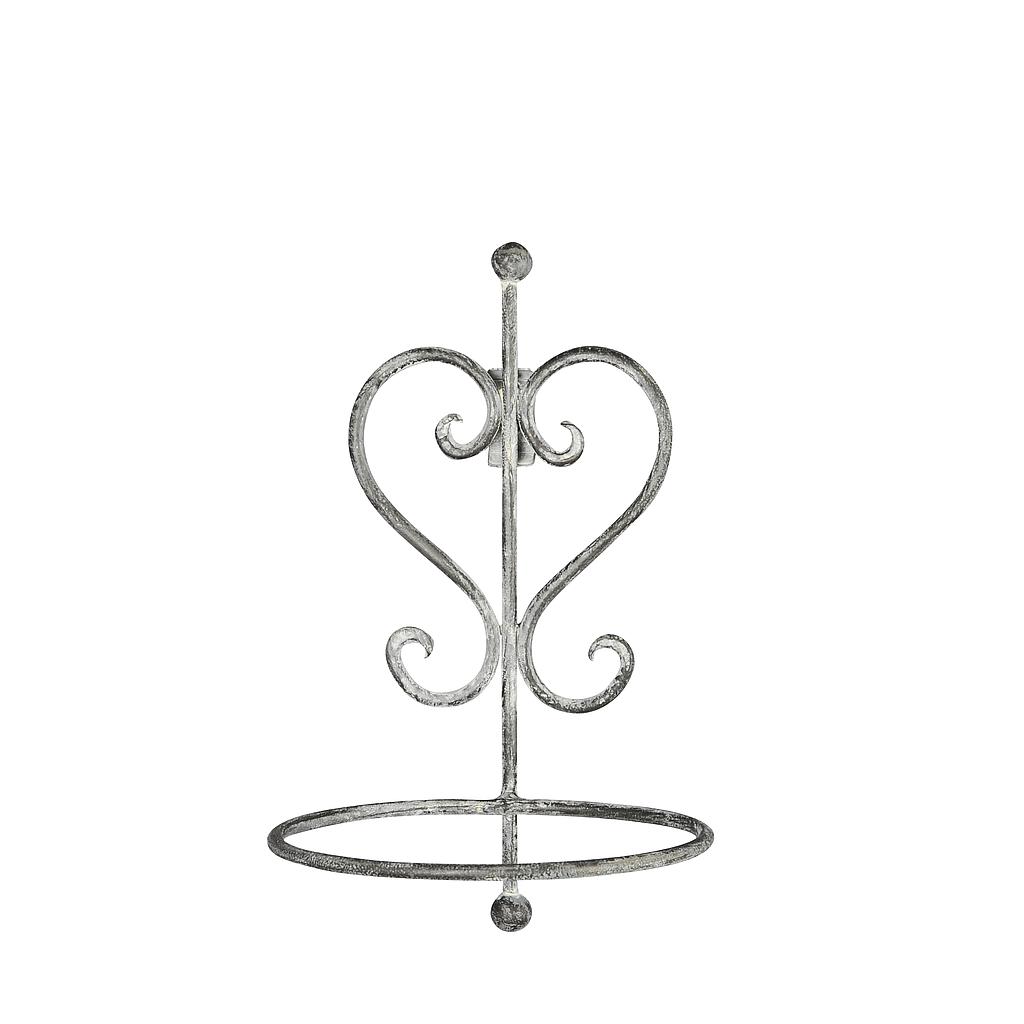 SOPORTE PARED P MACETA MET GRIS 15X24CM + D13CM