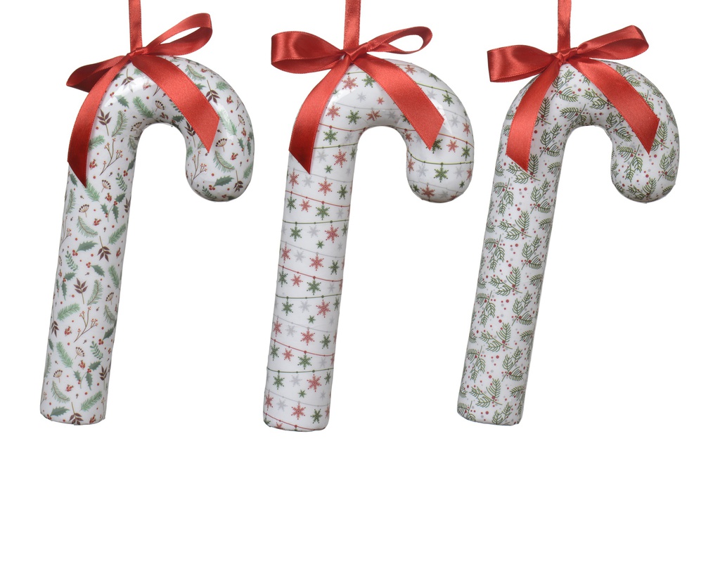 ***CANDY CANE POLYFOAM ASSORTED L9.00-W3.40-H19.00cm