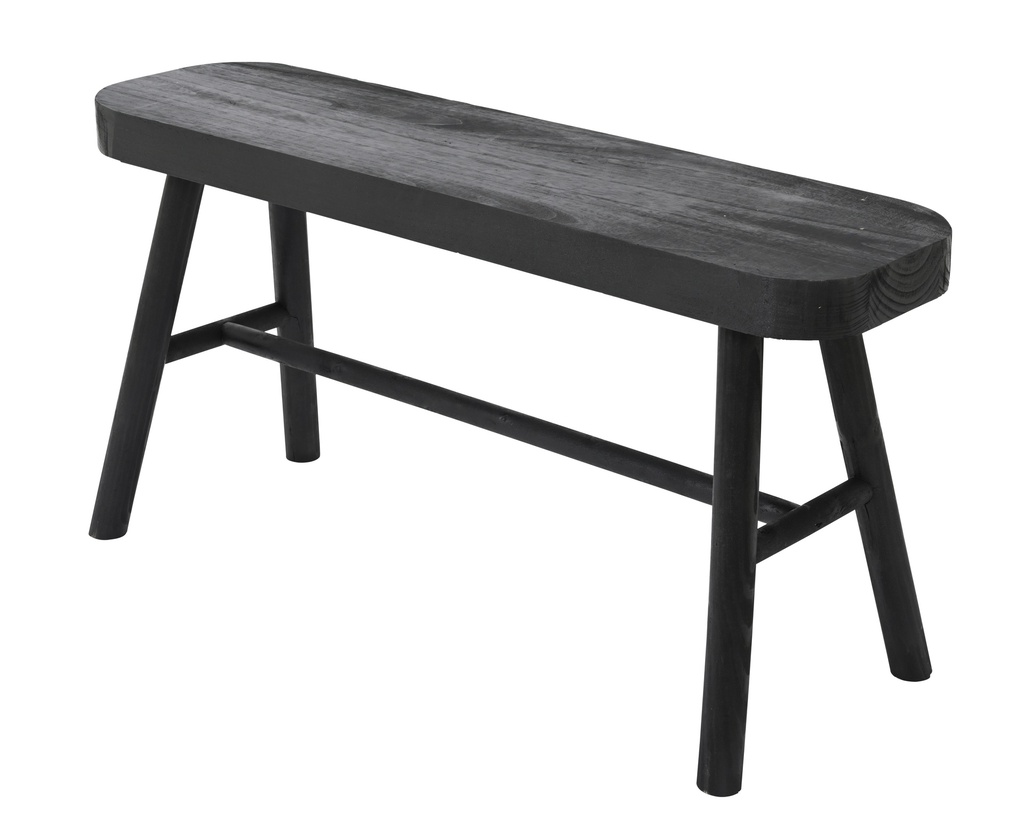 ***BENCH WOOD BLACK L25.00-W90.00-H45.00cm