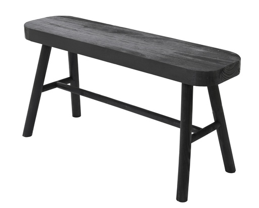 BANC EN BOIS - NOIR - L25.00-W90.00-H45.00cm