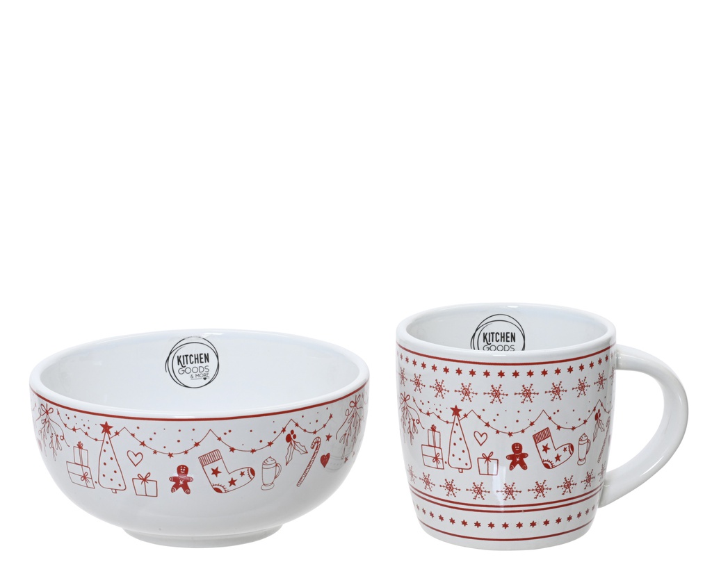 SET DE DESAYUNO - TAZA Y BOL - L15.50-W14.00-H15.00cm